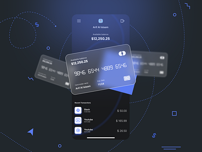 Banking App, Dashboard android application branding clean dark ui dashboard illustration ios light ui minimaism mobile app design modern product design ui user experience user interaction user interface ux