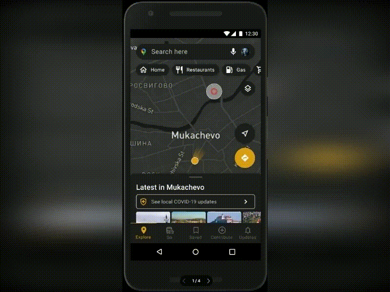 App design google maps + prototype 2021 animation app dailyui dark darktheme design figma google map mobile prototype trend ui ux vector