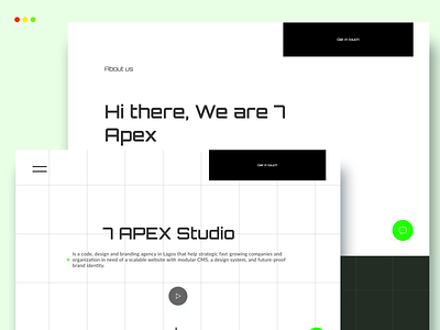 7 Apex official website - Landing a agency branding branding design design illustration laning page logo minimal mobile ui ui uiux vector webdesign