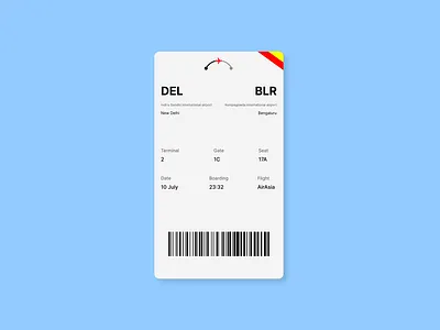 Boarding Pass #DailyUI 24 design mobile design ui
