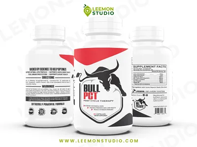 Label Design For BULL PCT design label design packaging design pacla supplement label vector