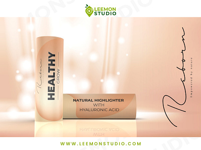 Cosmetic label branding illustration label design packaging design supplement label