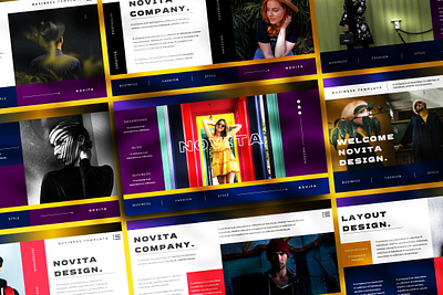 NOVITA - BUSINESS PRESENTATION TEMPLATE branding business design graphic design illustration keynote presentation ui