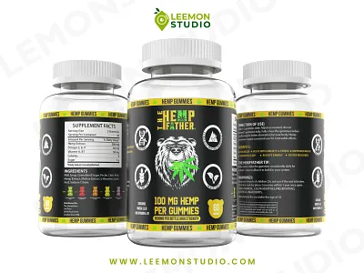CBD Label Design For HEMPFATHER design label design packaging design supplement label vector