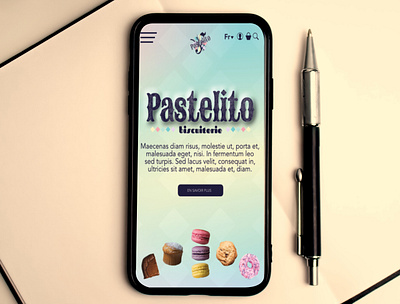 Pastelito - responsive site brand branding design design graphique designer graphique designer portfolio graphic design graphic designer illustration internet logo mobile 1st phone responsive smartphone web web design website