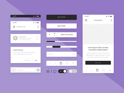 Mobile Wireframing UI Kit functional wireframing justinmind ui kit uiinteractive ux ux process wireframe wireframing