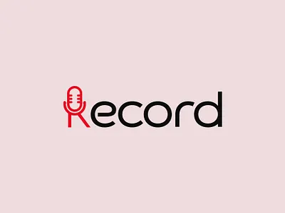 Record Logo Design ( Word Mark Logo) branding graphic design logo motion graphics music production logo record icon logo record label logo record song recording studio recording studio logo