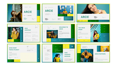 ARCIE - BUSINESS PRESENTATION TEMPLATE branding business design graphic design illustration keynote presentation ui