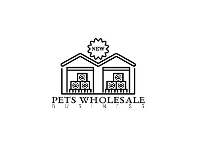 Pets Wholesale design icon logo vector