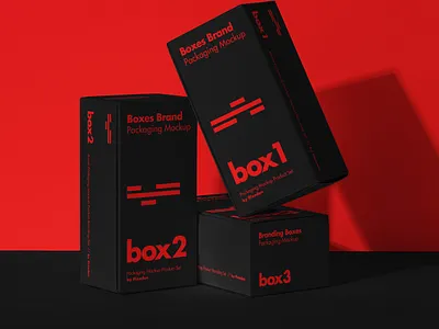 Free Product Packaging Psd Boxes Mockup Set box mockup packaging mockup