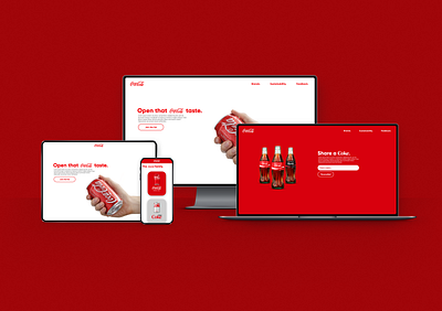 Coca Cola Site Redesign graphic design minimalism