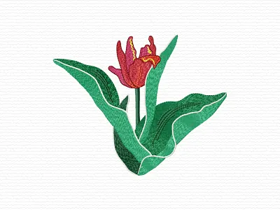 Red tulip flower adobe illustrator embroidery embroidery design embroidery digitizer embroidery digitizing embroidery digitizing company flower red tulip tulip