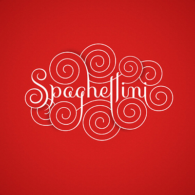 Spaghettini flourishes lettering script