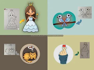 Digitization: Hand drawn Sketch to Vector art V. 1 adobe illustrator dexlearningskillz digital illustration digitalart digitization drawing graphic design handdrawn to vector illustration illustrator trace vector vector art vector trace vector tracing