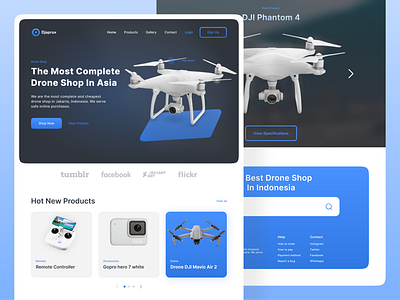 Drone Landing Page design drone interface landingpage lightmode ui uidesign uiux ux uxdesign uxui