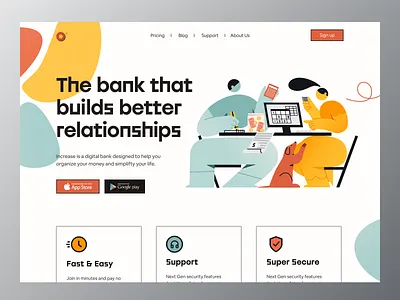 Bank website: homepage bank banking banking web colorful concept finance financial fintech fintech identity fintech website header homepage landingpage minimal online banking uidesign visual identity web design webdesign website concept