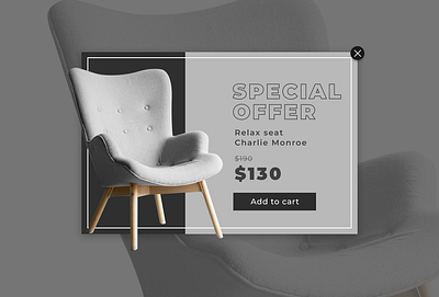 Day 036 - Special offer/ 100 Days of UI chair discount off offer