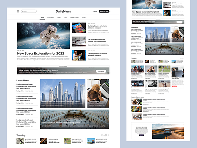 News Homepage Makeover - XD Challenge daily news epaper headlines homepage landing page news newspaper newspaper design newspaper homepage redesign ui design uiux web web design