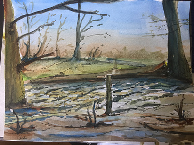 Watercolor Flood flood nature watercolor watercolorpainting
