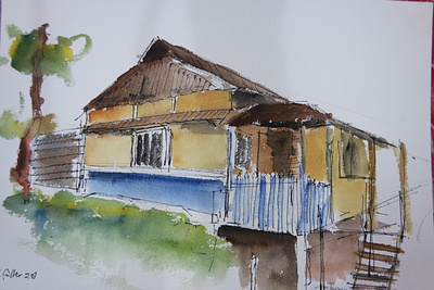 Watercolor Urbansketch Bangladesh illustration urbansketching watercolor watercolorpainting