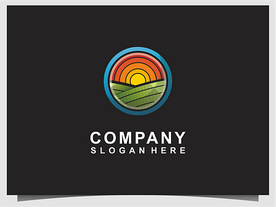 farm nature garden logo design vector design environment farm garden icon illustration logo nature sign symbol vector