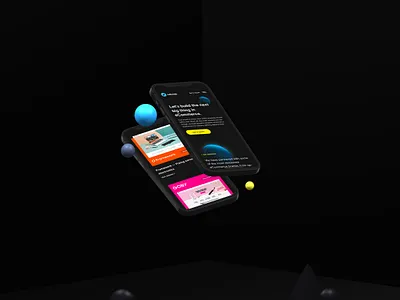 iPhone 12 Mockup - Nebulab website 3d 3dart 3ddesign animation ecommerce illustration iphone 12 iphone 12 mockup iphone 12 mockup template mobile mobile website motion nebulab phone mockup spheres
