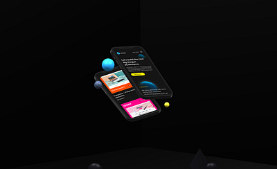 iPhone 12 Mockup - Nebulab website 3d 3dart 3ddesign animation ecommerce illustration iphone 12 iphone 12 mockup iphone 12 mockup template mobile mobile website motion nebulab phone mockup spheres