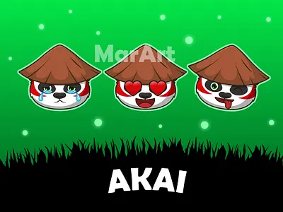 Akai ai akai art cartoon character cute cutepanda expresion game good grass greend ilustration mlbb mobilelegends ninja ninjapanda panda vector