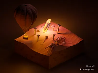 Blender Diorama #4 2021 3d art artwork blender blender art cycles design diorama dribbble dribbblers graphic graphic design illustration inspiration light portfolio render rendering scene