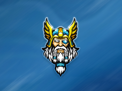 Odin god of war character design branding cartoon character design dribbble flat god illustration logo mascot nordic norway odin typography vector vikiong