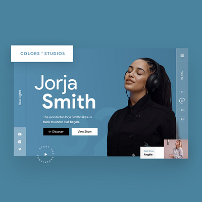 Colors Show Minimalist Website Concept branding colors concept design graphic design interface minimalist modern motion graphics music typography ui ux webdesign website