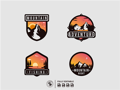 ADVENTURE PACK adventure animation badge branding design dribble fishing graphic design hiking ideas illustration instagram logo logoinspirations motion graphics mountain vector zerologicstudio