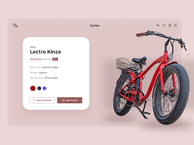 Day 53: E-commerce for cycles 100 days challenge dashboard design illustration landingpage ui ui challenge ux uxdesign web website