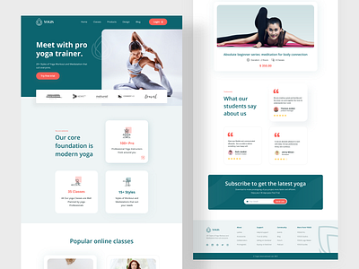 Yoga landing page design figma template fitness website ui ux design yoga school yoga store yoga web template yoga website