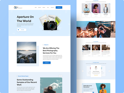 Photography Landing Page photography landing page photography latest design photography latest ui photography latest web photography user interface photography web exploration photography website