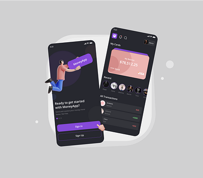 MoneyApp 2021trend 3d 3ddesign app cards mobile moneyapp payments ui uidesign wallet