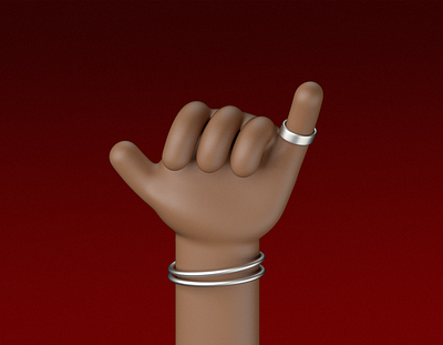 Hands No.2 3d 3d art 3d artist 3d render call design hand hands icon logo path render yep