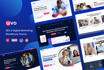 UVO - SEO & Digital Marketing Theme agency app consulting design digital digitalmarketing marketing portfolio seo smm theme ui ui design ux ux design