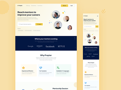 Website Landing page design coaching website dailyui design dribbble landing page design mentor website saas website design typography uidesignpatterns