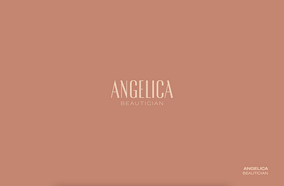 Angelica | Beautician beauty brand branding design font logo logodesign logotype mark minimal nude typo typography
