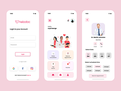 Halodoc Mobile App UI Design design ui uiuxdesign