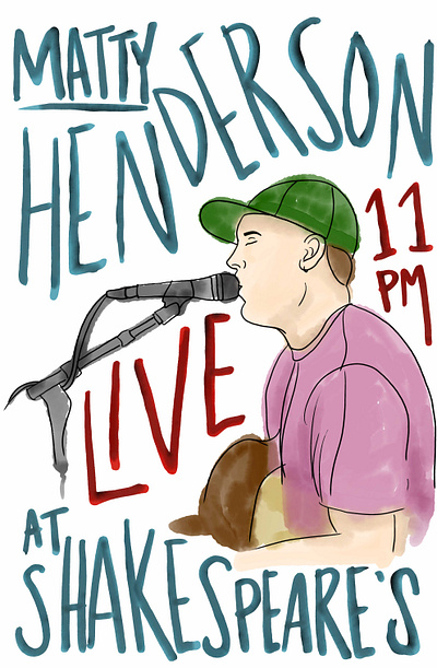 Matty Henderson LIVE Poster art design graphic design illustration watercolor