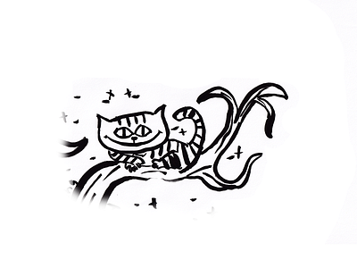 Smiling cat 2021 art brush pen cat illustration kids illustration night sketch smile smiling