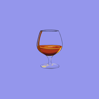 Cognac glass adobe fresco color palette digital design digital illustration illustration