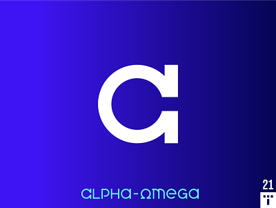 Alpha - Omega app icon branding design logo logo design logotype