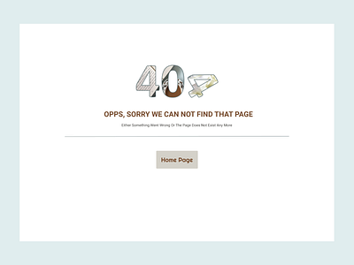 #DailyUI #008 - 404 Page