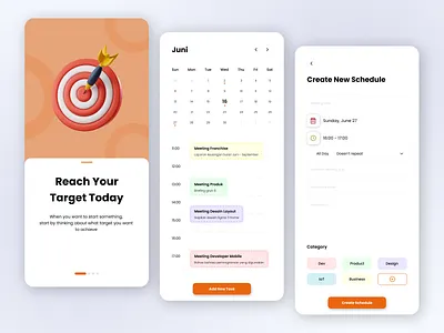 Schedule App app branding design icon illustration logo typography ui ux vector
