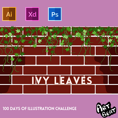 Day-16-Plant Illustration-Ivy Leaves branding design flat graphic design illustration logo typography ui ux vector