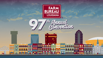 97th Louisiana Farm Bureau Convention agriculture branding design farm bureau illustration illustrator louisiana