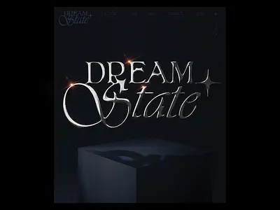 Dream State * 3d 3d render brand identity branding campaign cgi custom type dark lettering logotype typography